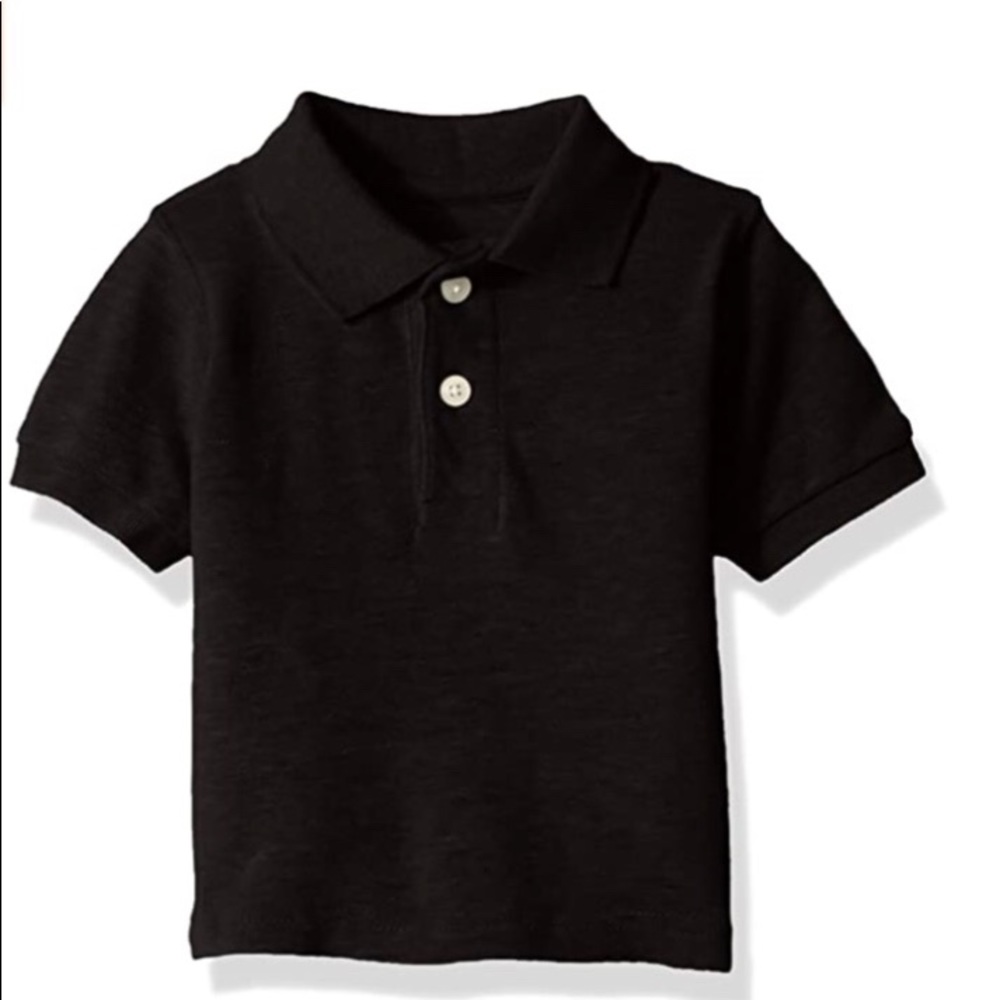 🐴 🚦3-$25🚦 NWT The Children’s Place Black Polo Shirt Sz 5/6